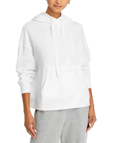 Velvet By Graham & Spencer Hooded Cotton Sweatshirt In White