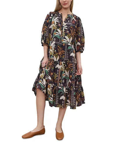 Velvet By Graham & Spencer Johanna Long Sleeve Boho Dress In Madrid Multi