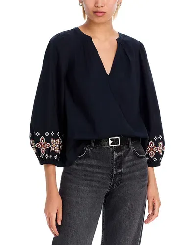 Velvet By Graham & Spencer Paola Top In Black