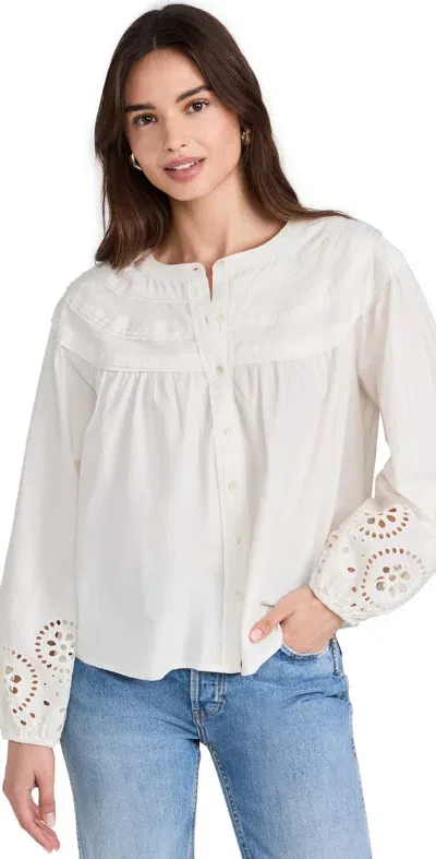 Velvet Carden Blouse Cream