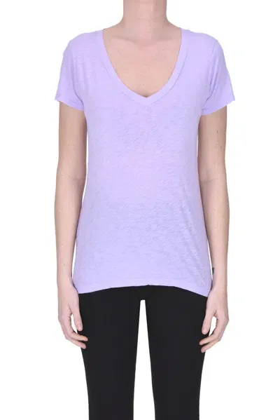 Velvet Cotton T-shirt In Wisteria