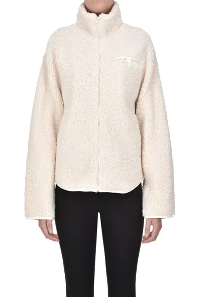 Velvet Eco-fur Teddy Jacket In Cream