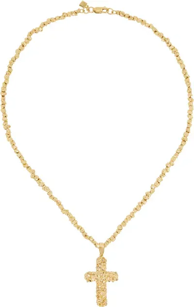 Veneda Carter Gold Medium Flower Pendant Necklace