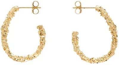 Veneda Carter Gold Vc003 Medium Hoop Earrings