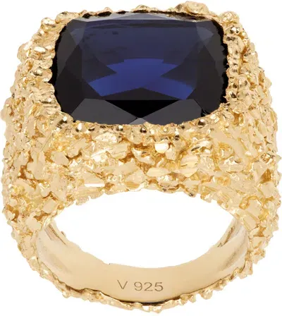 Veneda Carter Gold Vc077 Large Square Sapphire Ring