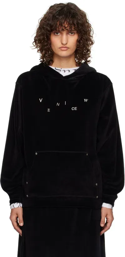 Venicew Black Pigtail Living Hoodie In Black/pigtails