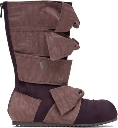 Venicew Purple Woody Boots In Elderberry