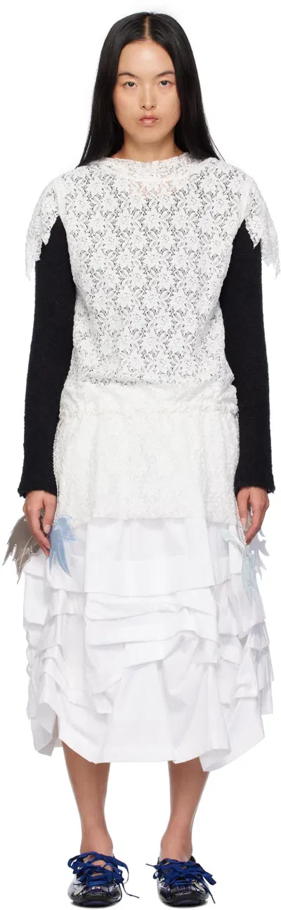 Venicew White Garden Minidress In White Lace