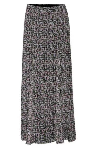 Vero Moda Milla Floral Maxi Skirt In Black Floral Multi