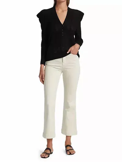 Veronica Beard Carson High-rise Ankle Flare Jeans In White