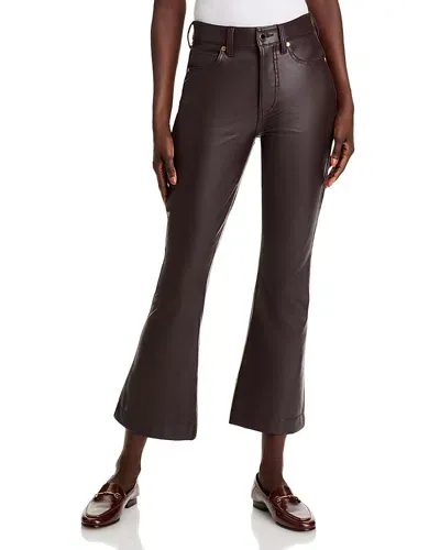 Veronica Beard Carson High Rise Ankle Flared Jeans In Dark Chocolate