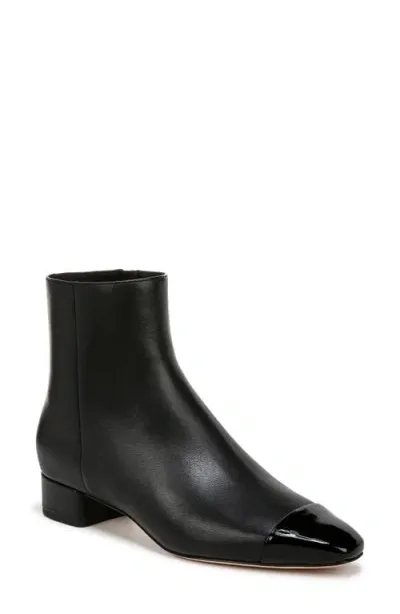 Veronica Beard Cecile Cap Toe Bootie In Black/black