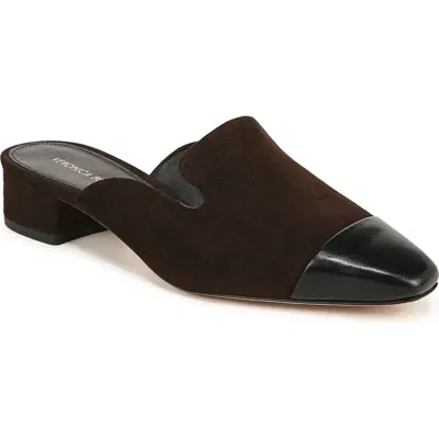 Veronica Beard Cecile Cap Toe Mule In Espresso/black