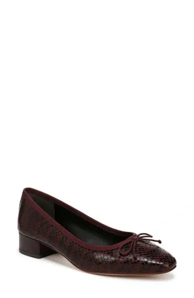 Veronica Beard Cecile Square Toe Pump In Wine