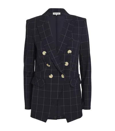 Veronica Beard Check Charleston Dickey Blazer In Navy