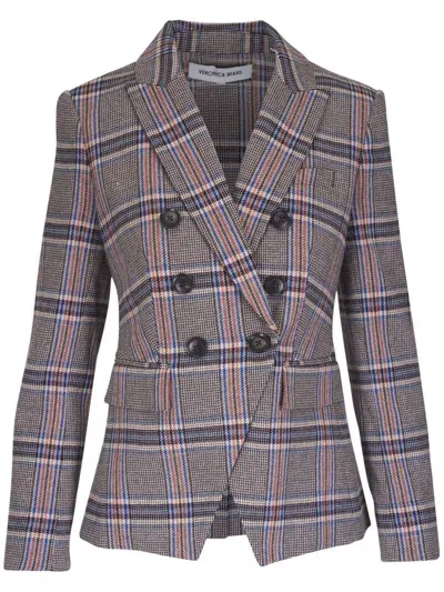 Veronica Beard Checked Blazer In Black