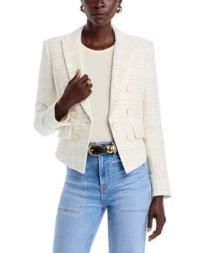 Veronica Beard Diego Dickey Jacket In Ivory Multi