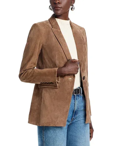 Veronica Beard Duane Suede Dickey Jacket In Bark