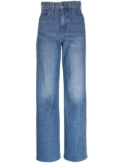 Veronica Beard High-rise Straight-leg Jeans In Blue