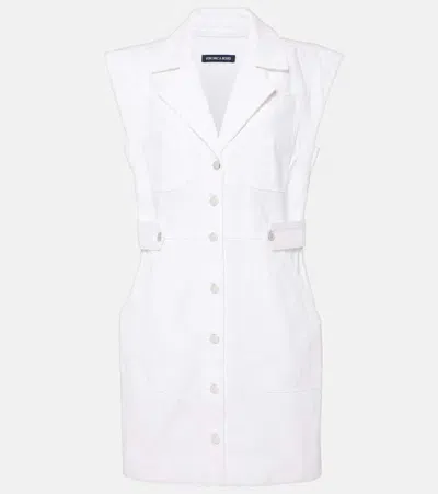 Veronica Beard Jax Denim Shirt Dress In White