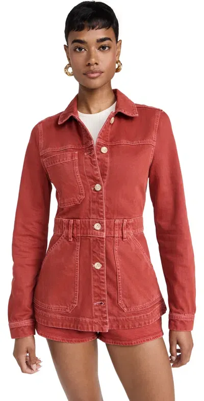 Veronica Beard Jean Anzu Jacket Brick Red