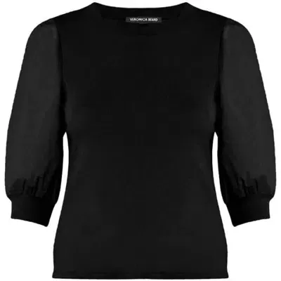 Veronica Beard Jean Women's Crew Neck Coralee Top, Black