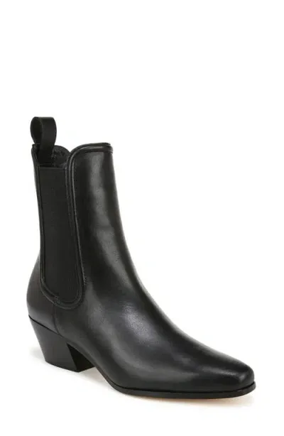 Veronica Beard Lada Chelsea Boot In Black Leather