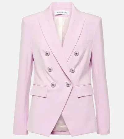 Veronica Beard Miller Double-breasted Blazer In Barely Orchid