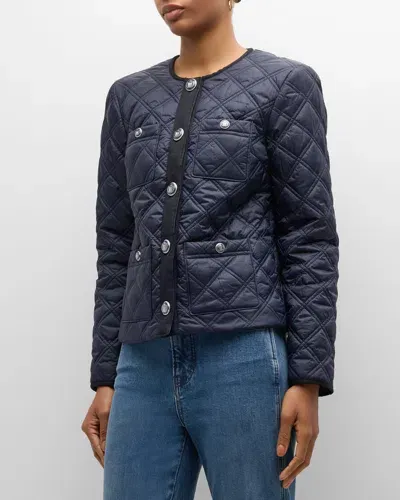 Veronica Beard Shalia Quilted Jacket In Navy