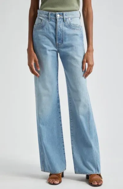 Veronica Beard Taylor High Waist Wide Leg Jeans In Nova