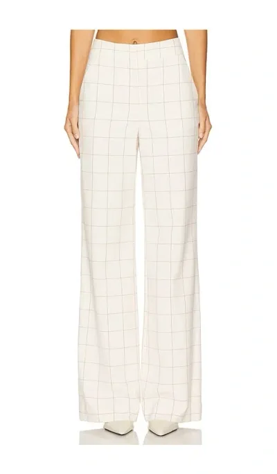 Veronica Beard Tonelli Pant In Ecru & Deep Ochre