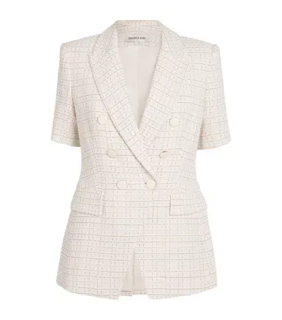 Veronica Beard Tweed Attwood Dickey Blazer In Ivory