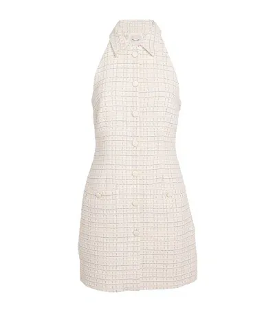 Veronica Beard Tweed Roxanne Tailored Mini Dress In Ivory