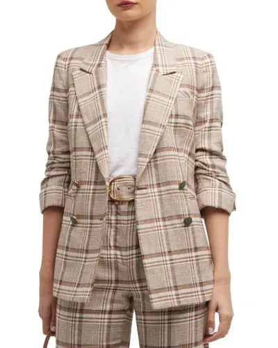 Veronica Beard Viva Dickey Jacket In Khaki Multi In Beige