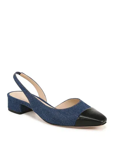 Veronica Beard Cecile Slingback Pumps Mountain Blue/black