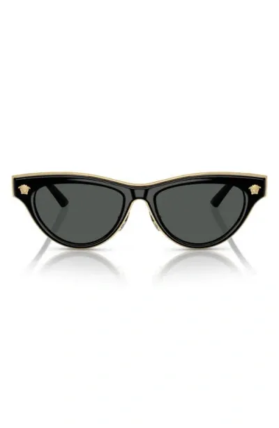 Versace 52mm Cat Eye Sunglasses In Black