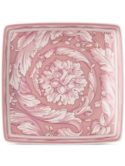 Versace Barrocco Coppeta Porcelain Plate (9cm) In Pink