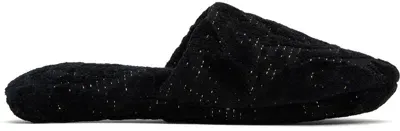 Versace Black Barocco Slippers In 1e880-anthracite