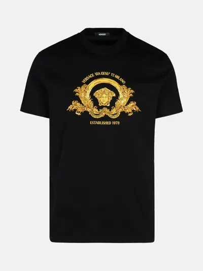 Versace Black Cotton T-shirt