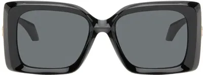 Versace Black Medusa Plaque Irregular Sunglasses In Gb1/87