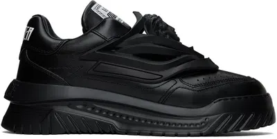 Versace Black Odissea Sneakers In 1b000-black