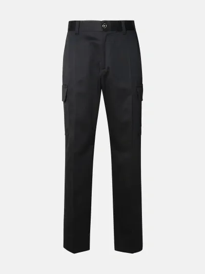 Versace Cargo Pants In Black Cotton