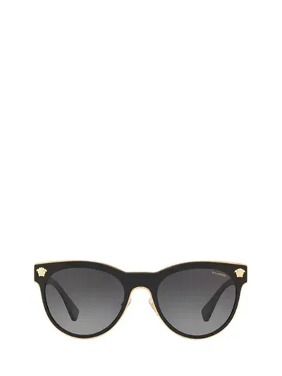 Versace Eyewear Medusa Motif Embellished Sunglasses In Black