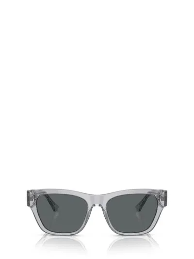 Versace Eyewear Square Frame Sunglasses In Grey Transparent