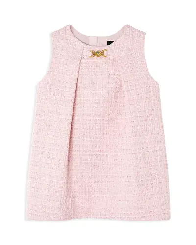 Versace Girls' Tweed Dress - Baby In Dusty Rose