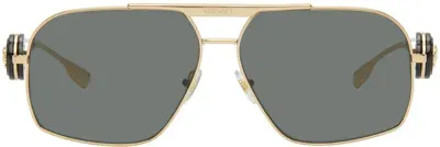 Versace Gold Iconic Sunglasses In 100287