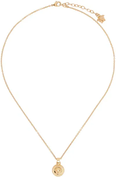 Versace Gold Medusa Biggie Necklace In 3j000  Gold