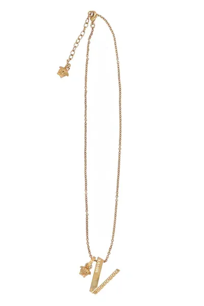 Versace Gold-tone Metal Necklace