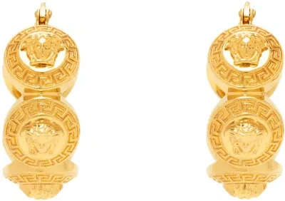 Versace Gold Tribute Medusa Hoop Earrings In 3j210-tribute Gold