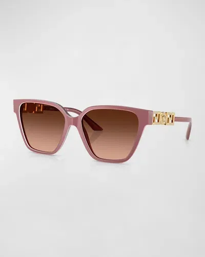 Versace Gradient Mixed-media Butterfly Sunglasses In Pink Gradient